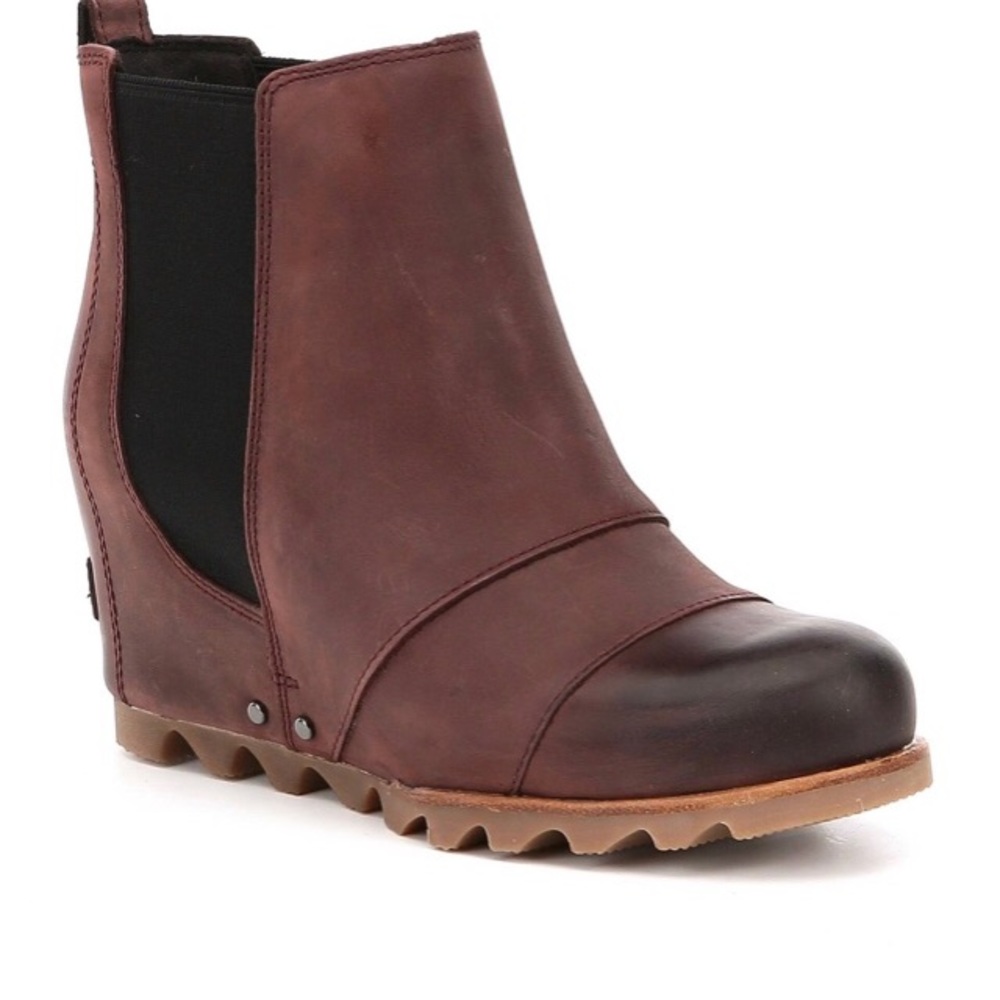 Sorel Lea Wedge Redwood, Black size 8